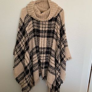 Brown and Black Poncho